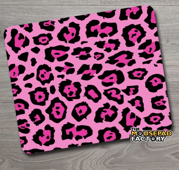 Pink Leopard Spots Pattern Mouse Pad