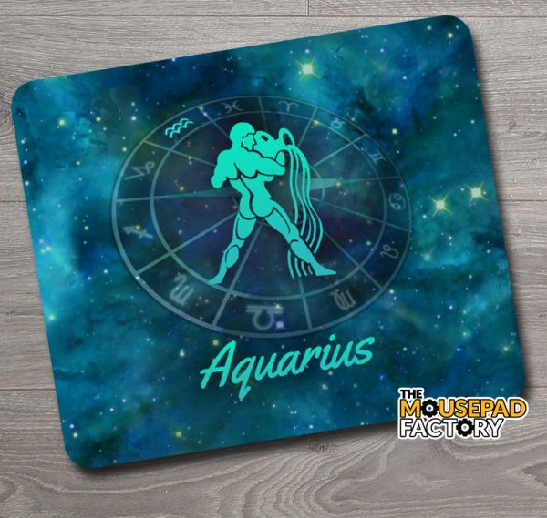 Aquarius Zodiac Sign Mouse Pad