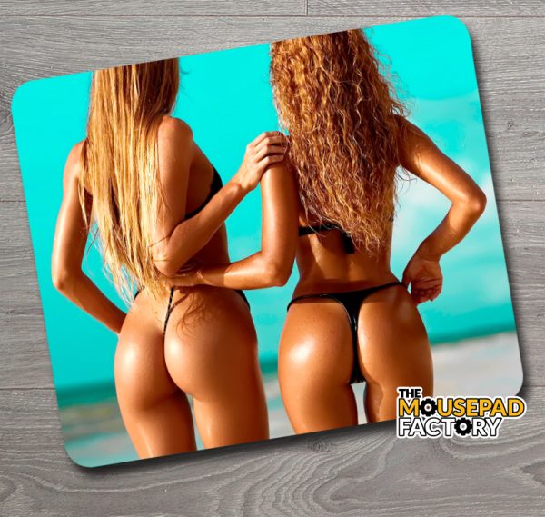 Beautiful Beach Bum Bikini Girls Mouse Pad