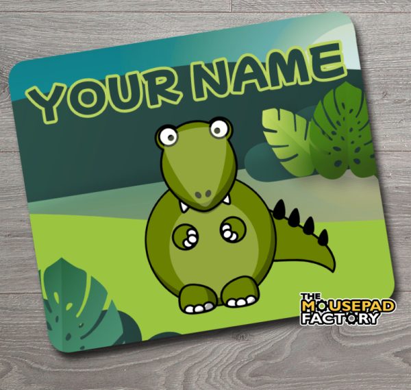 Personalized Kids T-Rex Dinosaur Mouse Pad