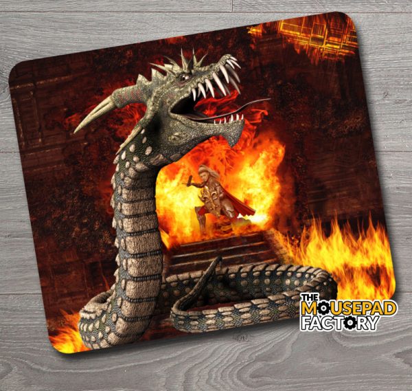Fire Dragon & Warrior Princess Mouse Pad