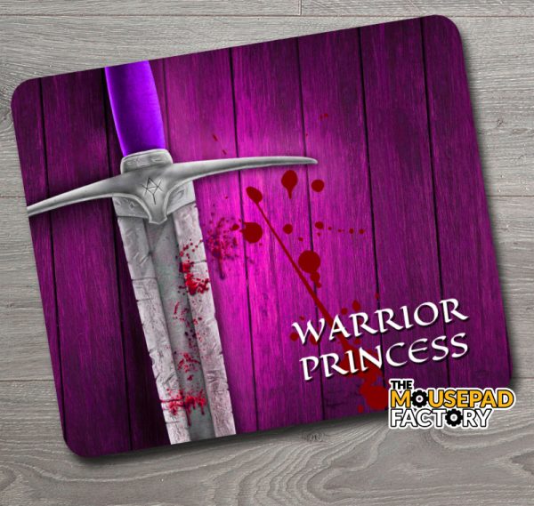 Medieval Sword Warrior Princess Mouse Pad