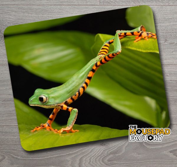 Green Tiger Tree Frog Mouse Pad