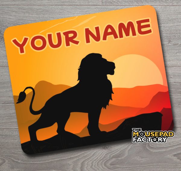 Personalized Kids Lion Mouse Pad
