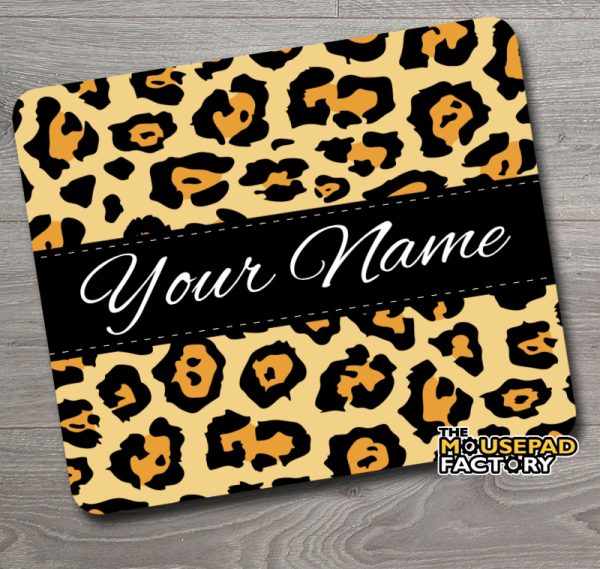 Personalized Leopard Print Pattern Mouse Pad