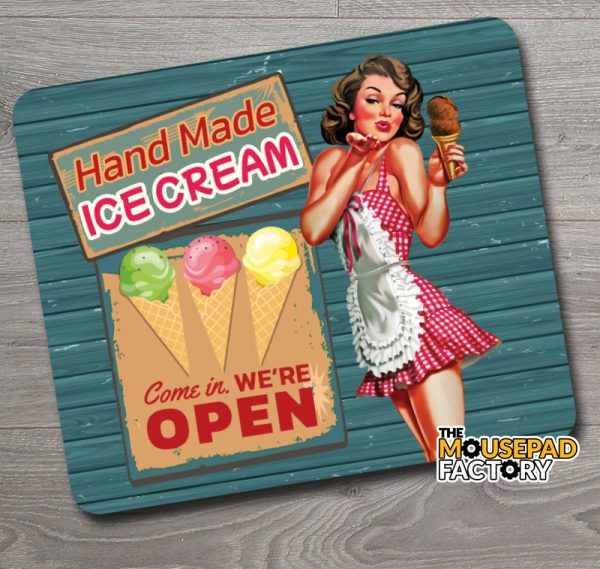Pin-up Girl Diner Ice-Cream Mouse Pad