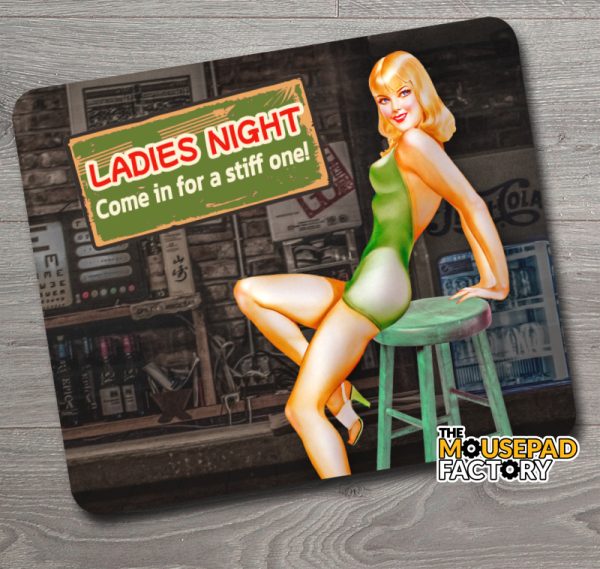 Pin-up Girl Cocktail Bar Ladies Night Mouse Pad