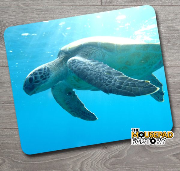 Sea Turtle swimming ocean Mouse Pad
