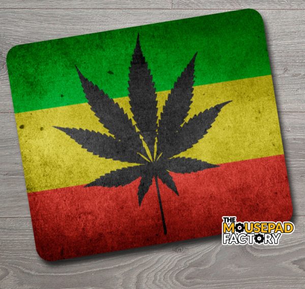 Cannabis Jamaican Flag Mouse Pad