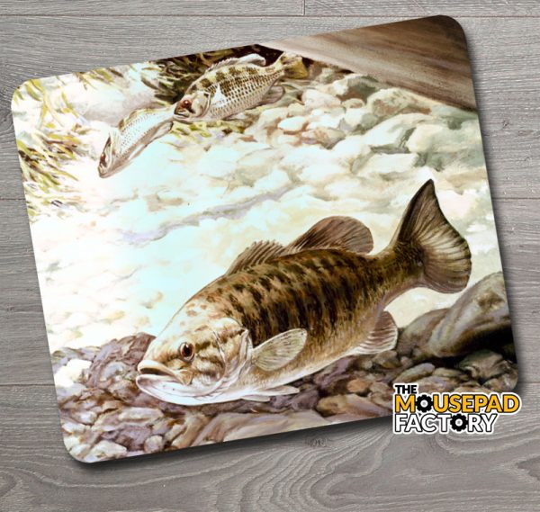 Smallmouth Bass River Fishing Mouse Pad