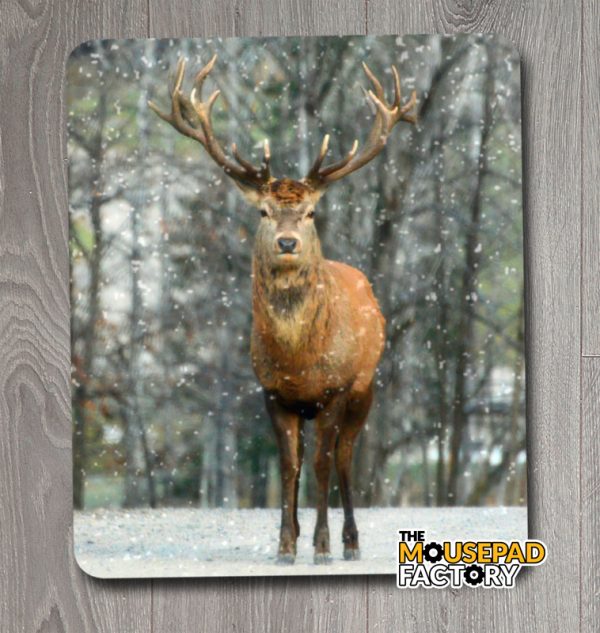 Bull Elk Stag in winter Mouse Pad