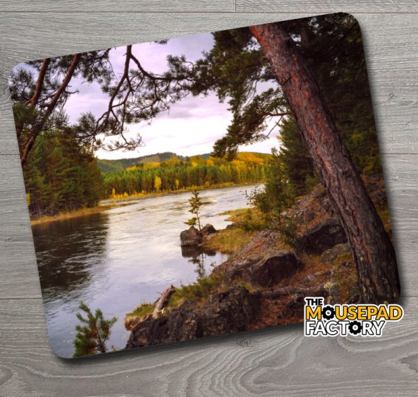 River in a Pine Forest Mouse Pad