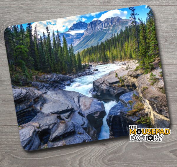 Scenic Rocky River in the Mountains Mouse Pad