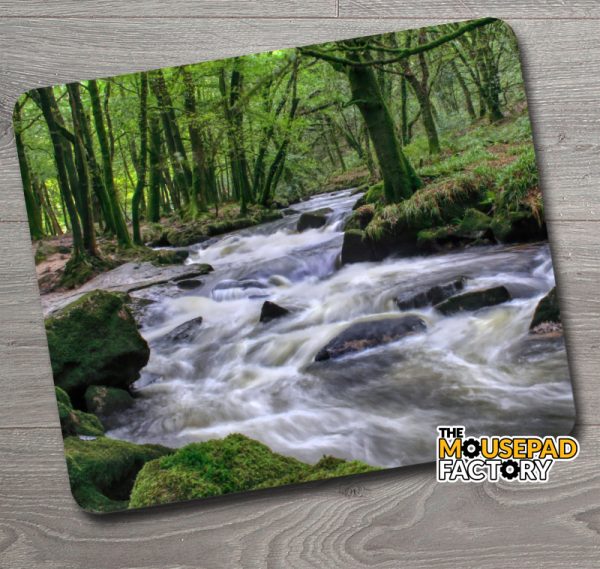 Babbling Brook in Mossy Forest Mouse Pad