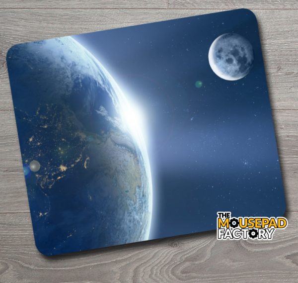Earth and the Moon Mouse Pad