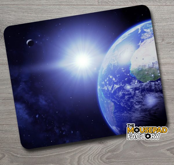 Planet Earth Stars Outer Space Mouse Pad