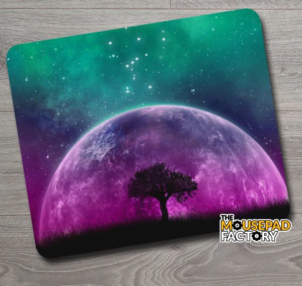 Moon Rising Tree Earth Mouse Pad