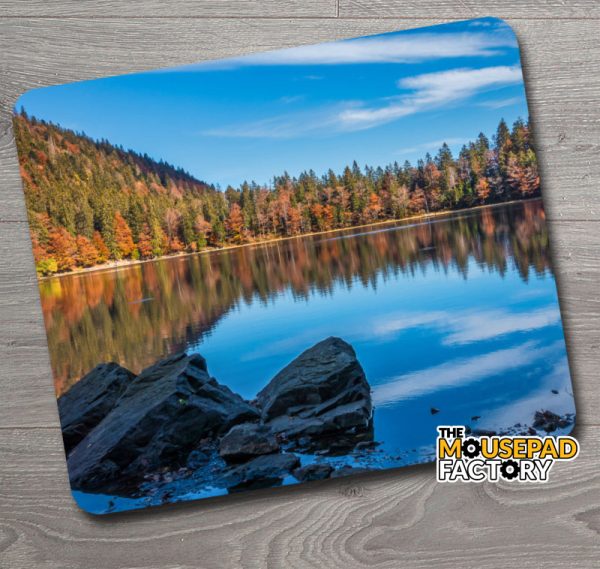 Backwoods Lake in Fall Colors Mouse Pad