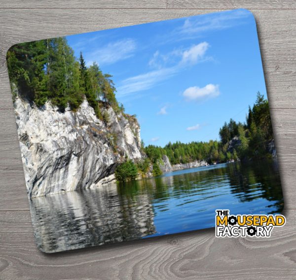 Scenic Lake Rocky Bluffs Mouse Pad