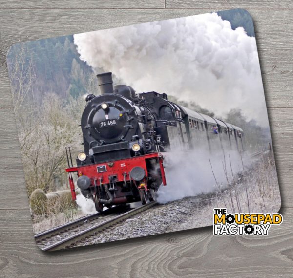 Locomotive Train Full Steam Ahead Mouse Pad