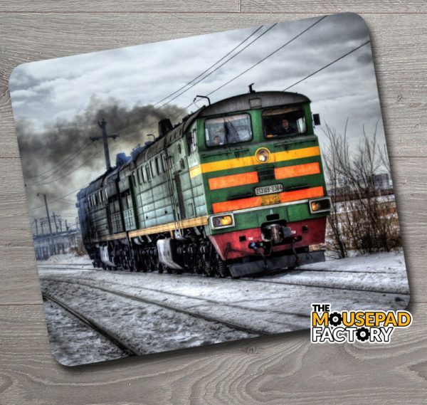 Locomotive Train Winter Mouse Pad