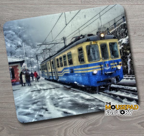 Train in the Italian Alps Mouse Pad