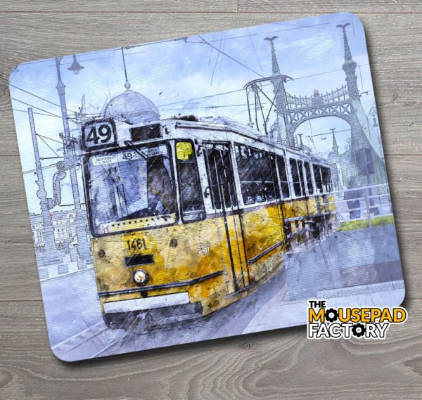 Train in the City Mouse Pad