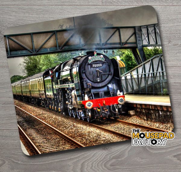 Steam Locomotive at the Train Station Mouse Pad