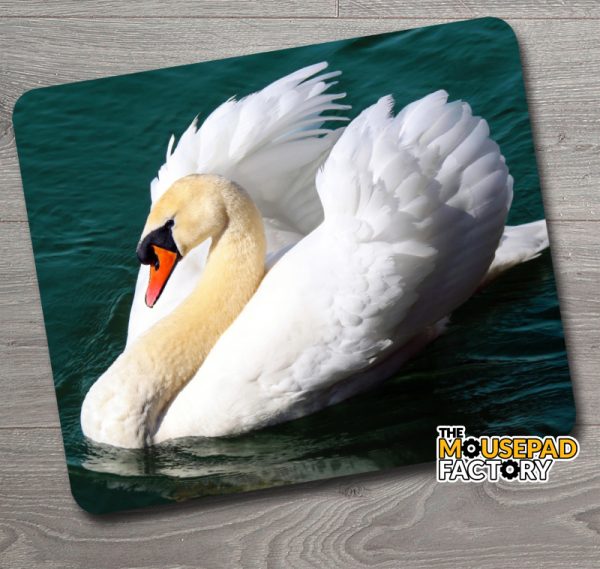 White Swan Mouse Pad