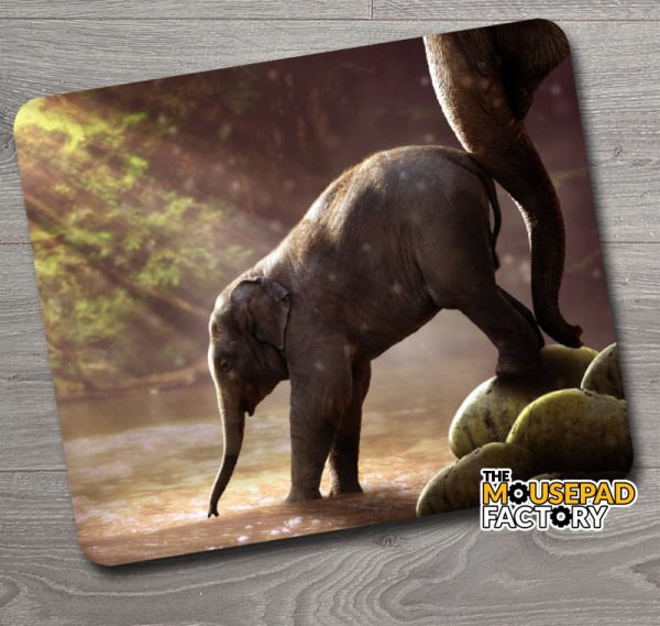 Cute Baby Elephant Mouse Pad