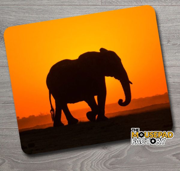 Elephant at Sunrise Mouse Pad