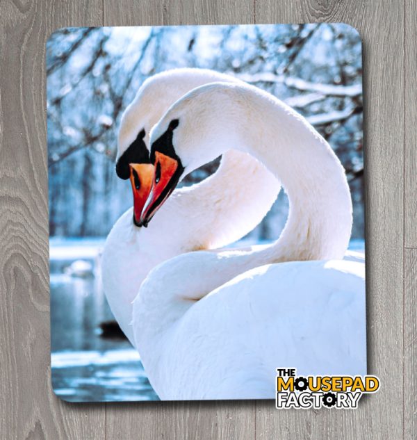 Swan Couple Mouse Pad