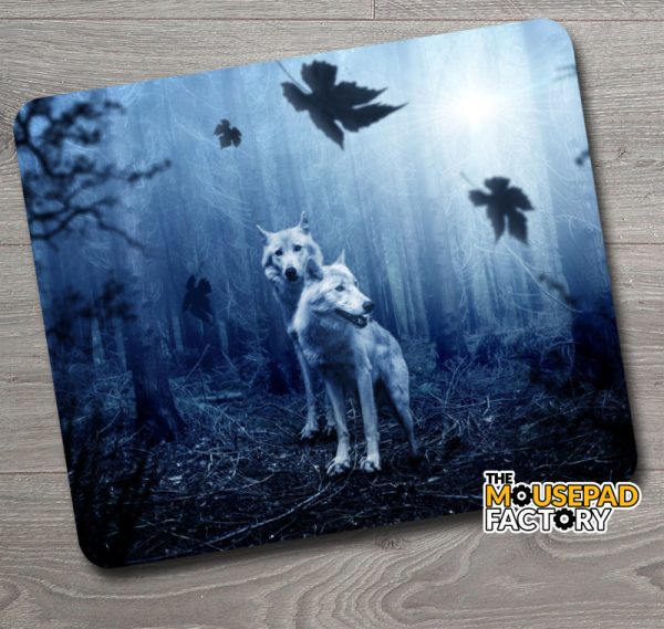 Wolves in Mystic Woods Mouse Pad