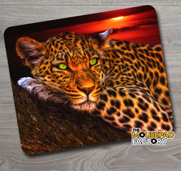 Leopard Sunset Mouse Pad