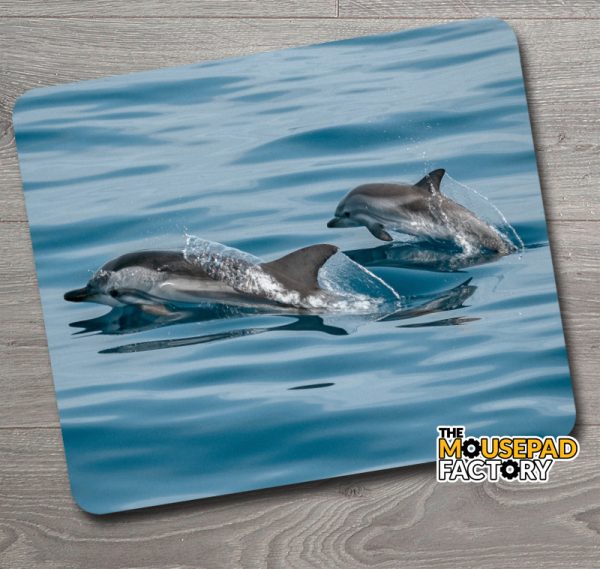 Pair of Dolphins Porpoising Mouse Pad
