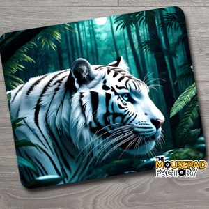 white tiger mouse pad