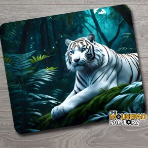 white tiger mouse pad