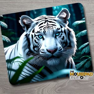 white tiger mouse pad