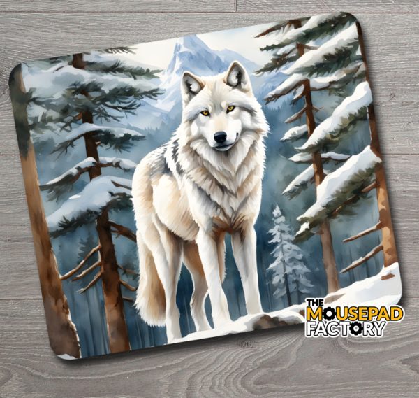 white timber wolf