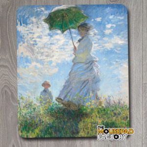 Woman with a Parasol by Claude Monet Mouse Pad