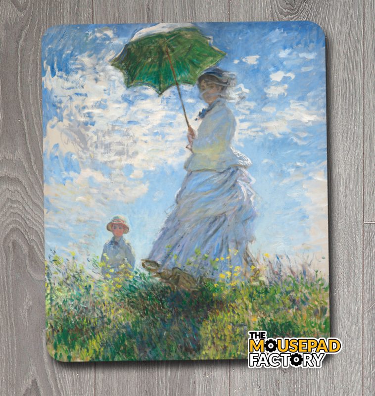 Woman with a Parasol by Claude Monet Mouse Pad