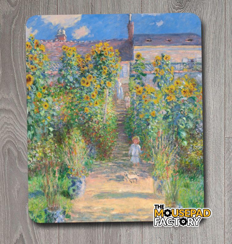 The Artist's Garden at Vétheuil by Claude Monet Mouse Pad