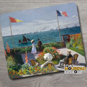Garden at Sainte-Adresse by Claude Monet Mouse Pad