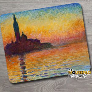 San Giorgio Maggiore at Dusk by Claude Monet Mouse Pad