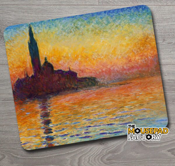 San Giorgio Maggiore at Dusk by Claude Monet Mouse Pad