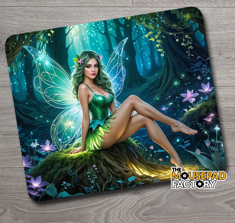 Fairy in Enchanted Forest Mouse Pad