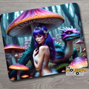 Fairy Forest Dryad Nymph Dragon Mouse Pad