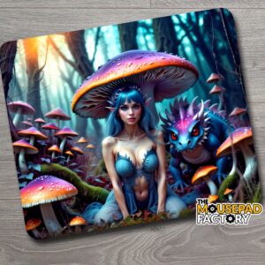 Fairy Forest Dryad Nymph Dragon Mouse Pad