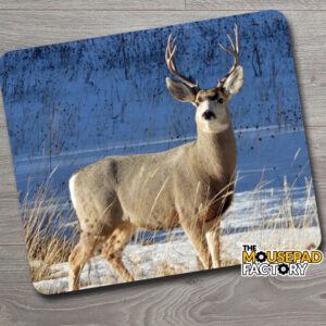 White-tailed Deer Buck Winter Mouse Pad