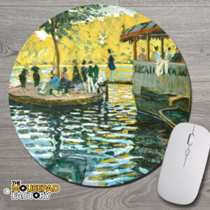 La Grenouillère by Claude Monet Round Mouse Pad